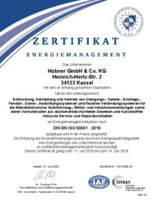 EN ISO 50001 Zertifikat