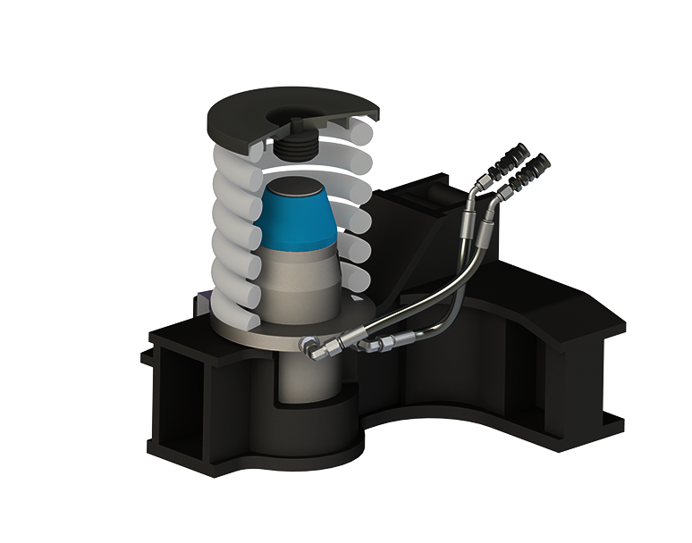 Detailansicht des Radverschleiß-Ausgleichssystems (HEAS) als Lösung zur Kompensation von Radverschleiß bei Schienenfahrzeugen