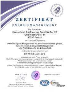 EN ISO 50001 Zertifikat HKS