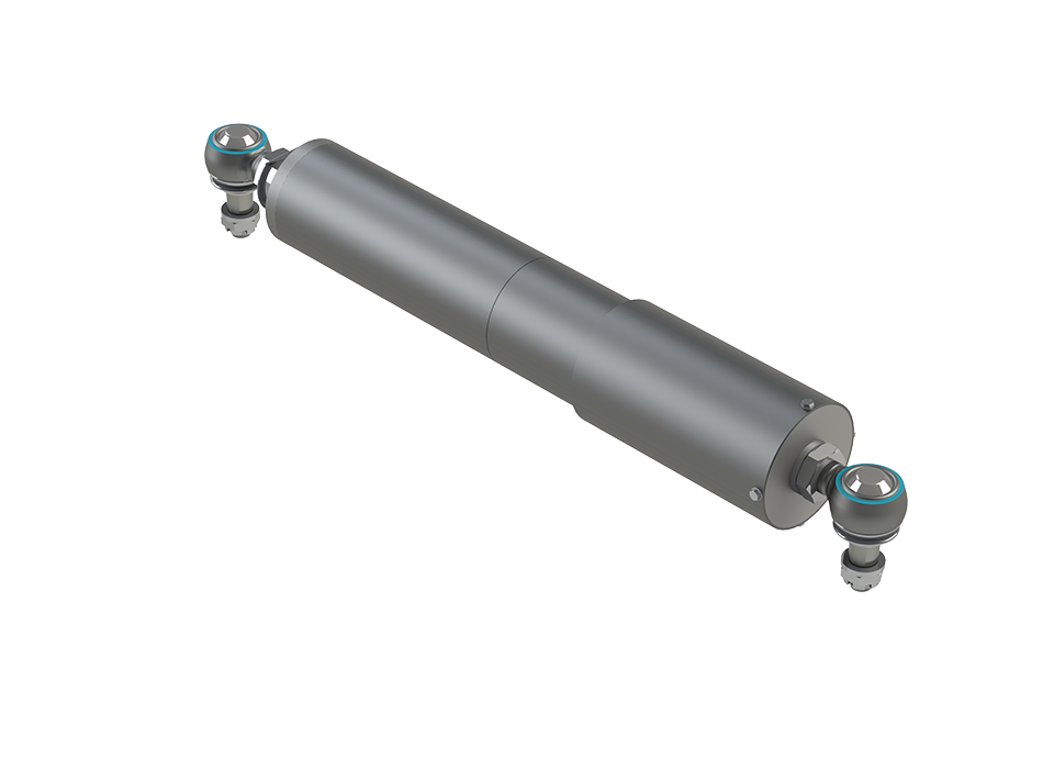 Detailed view of customized damping systems for articulated trains in version 2