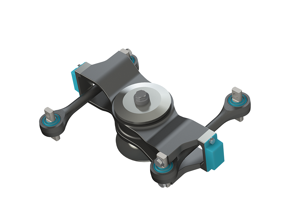Detailed view of lemniscates for high-speed trains, regional trains, light rail vehicles, or metro applications