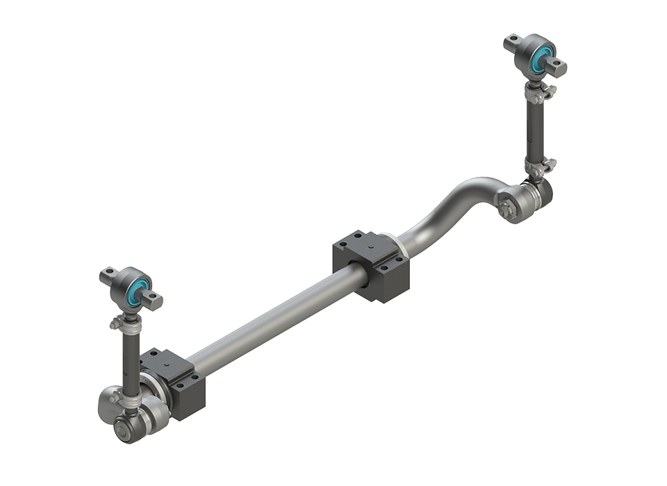 Detailed view of the mechanical anti-roll bars (HEARB) in version 2