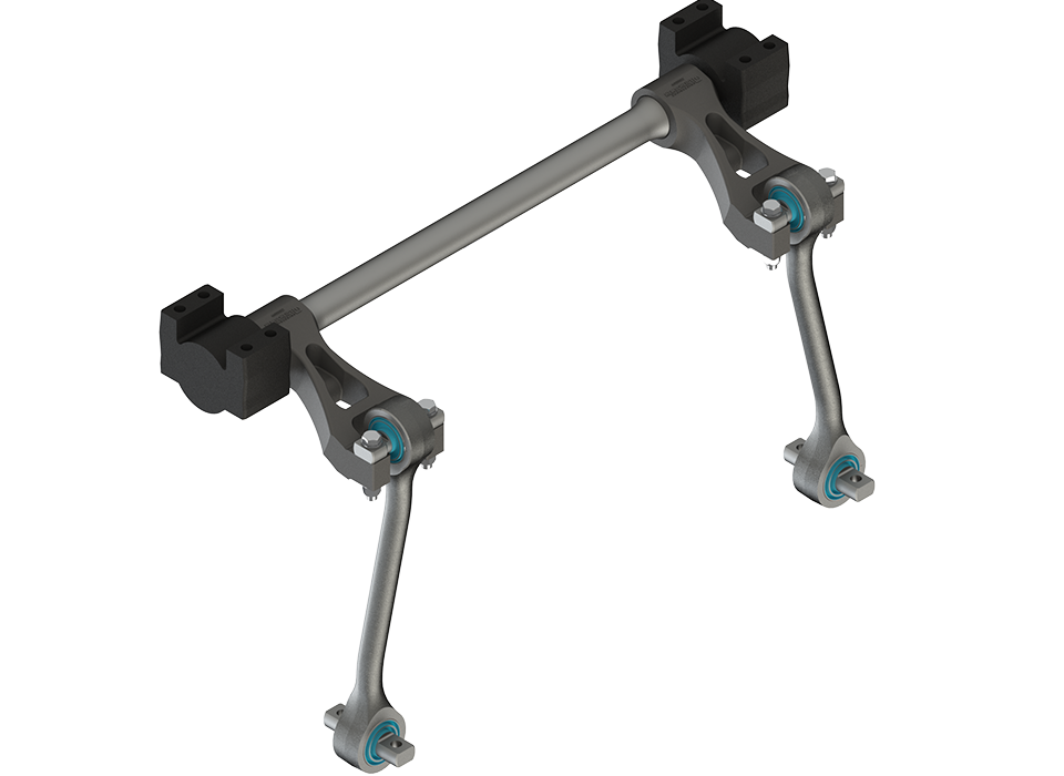 Detailed view of the mechanical anti-roll bars (HEARB) in version 4